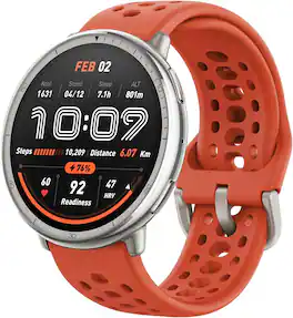 Amazfit - Active 2 Smartwatch 44mm Silicone - Red - (2025) - Red - (2025)