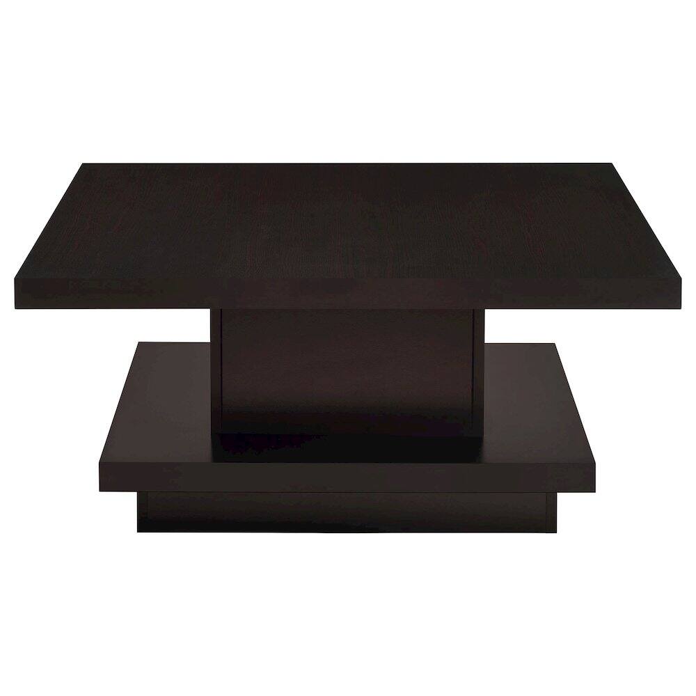 Alt View 4. Coaster Co. of America - Reston 3-piece Square Coffee and End Table Set Cappuccino - Cappuccino.
