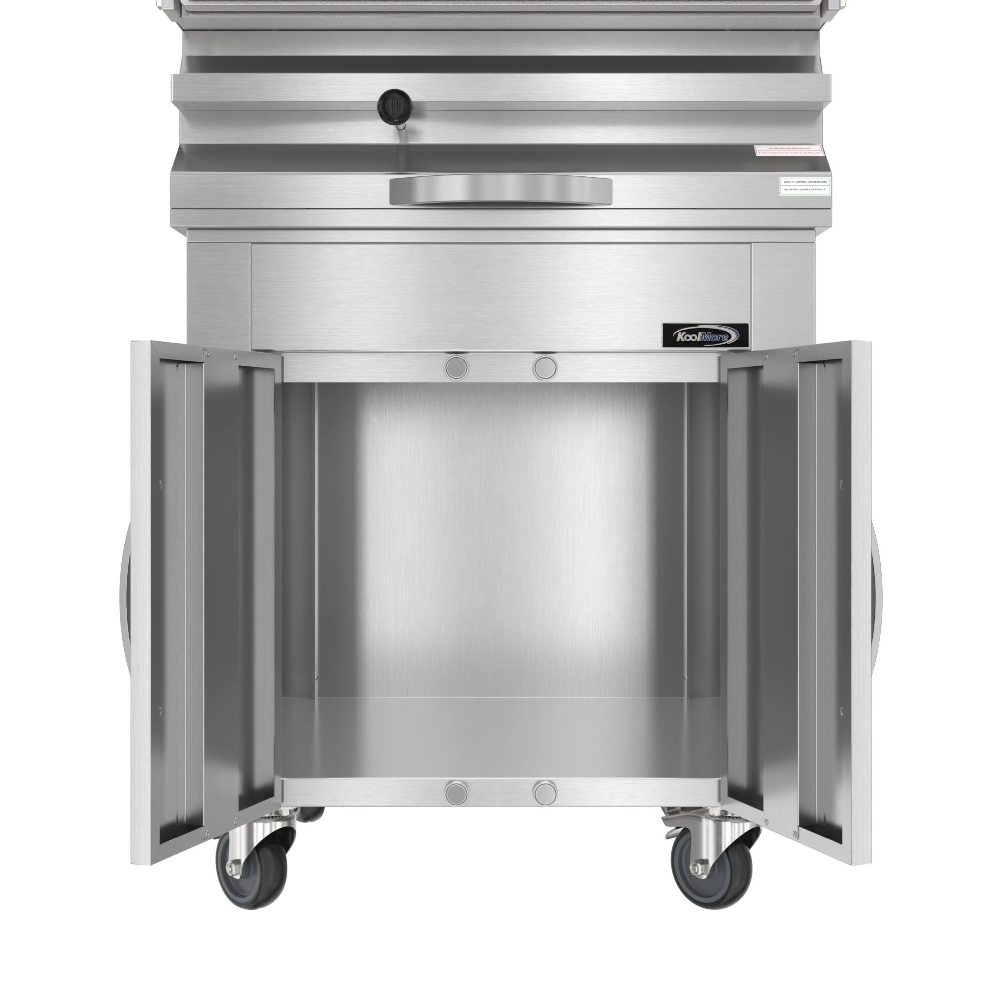 Alt View 8. Koolmore - 28 inch Stainless Steel Professional Charcoal Oven With Warming Racks And Bottom Cabinet - Stainless Steel/Black.