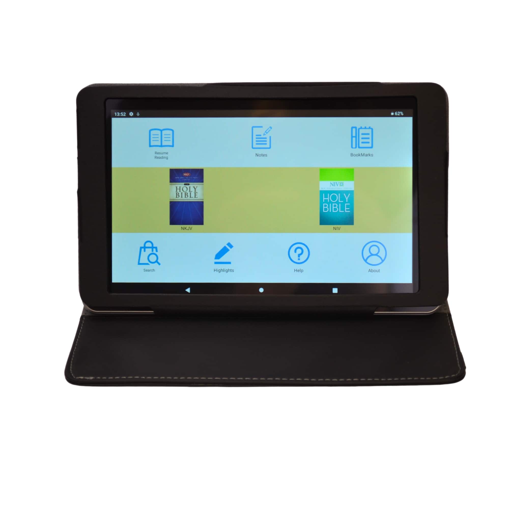 Azpen - Award Winning Audiobook Speaker Electronic Bible, 8" eReader and Audio Player - 2025 - Black