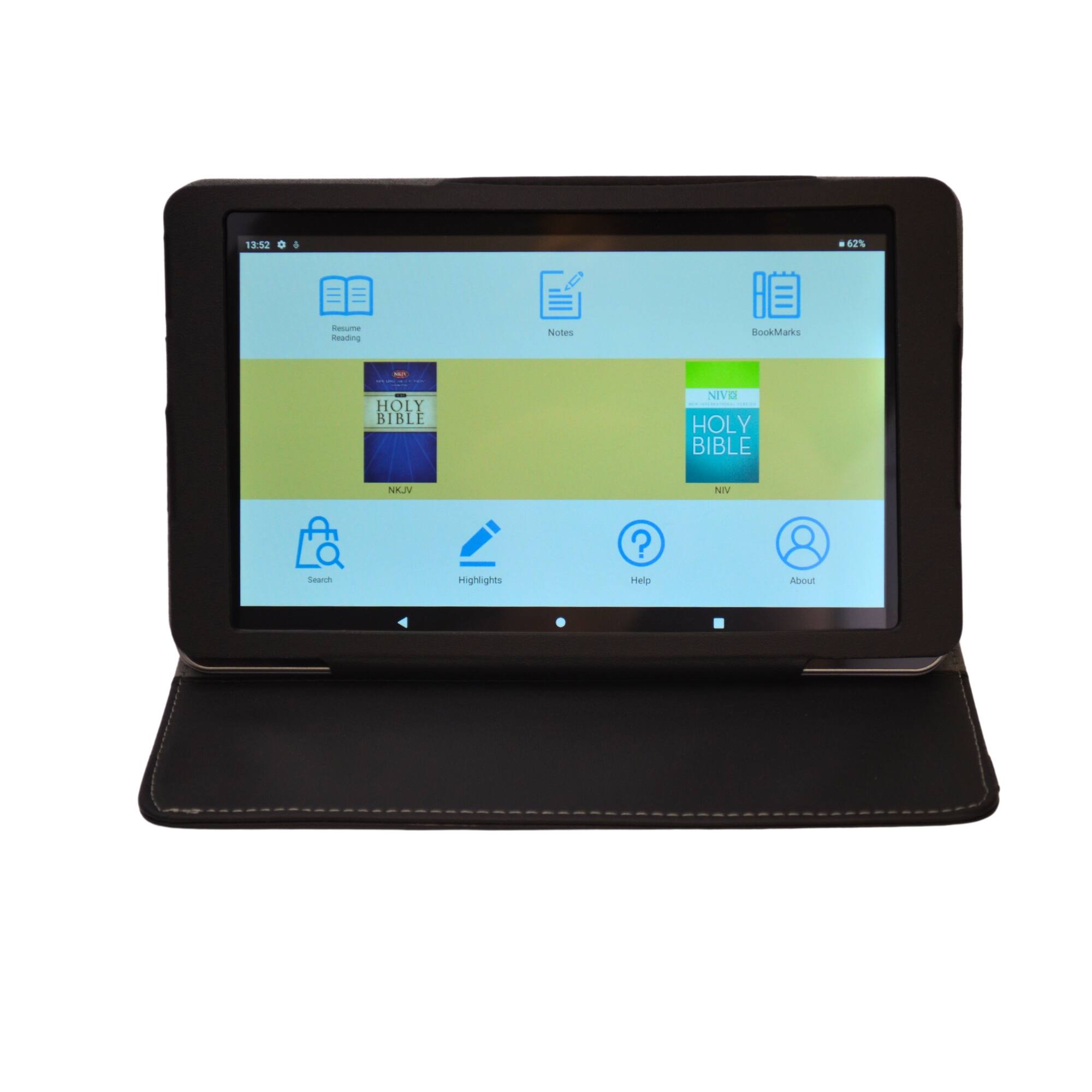 Azpen - Award Winning Audiobook Speaker Electronic Bible, 8" eReader and Audio Player - 2025 - Black