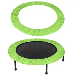 Unique Bargains - Trampoline Spring Cover, Round Small Trampoline Safety Pad, 10 Holes, 60in Oxford Cloth for Indoor/Home/Fitness - Green