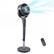 Front. Sweet - Standing Fan for Bedroom,120° Oscillation, Quiet 20dB, 15 Speeds 5 Modes,Remote Control, LED Light - Grey.