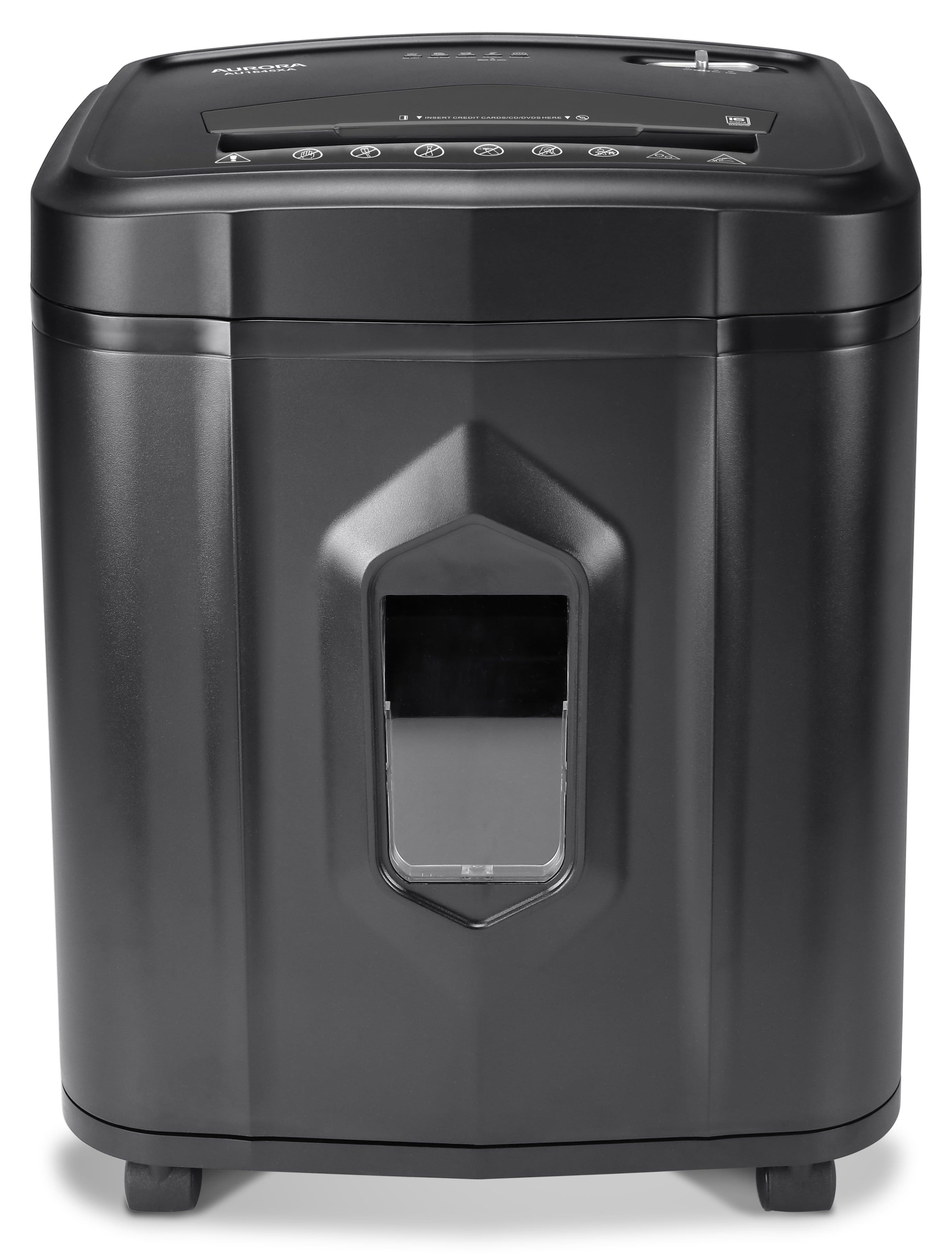 Aurora - AU1645XA 16-Sheet Cross-Cut Paper and CD/Credit Card Shredder/5-Gallon Pullout Basket/ 30 Minutes Run Time - Black
