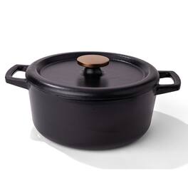 Alva - Nori Enameled Cast Iron Dutch Oven 5Qt. - Oven Safe and Toxin-Free Cookware - Black