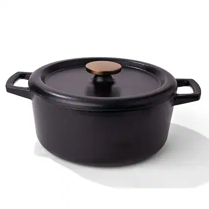 Front. Alva - Alva Nori Enameled Cast Iron Dutch Oven 5Qt. - Nonstick, Oven Safe and Toxin-Free Cookware - Black.