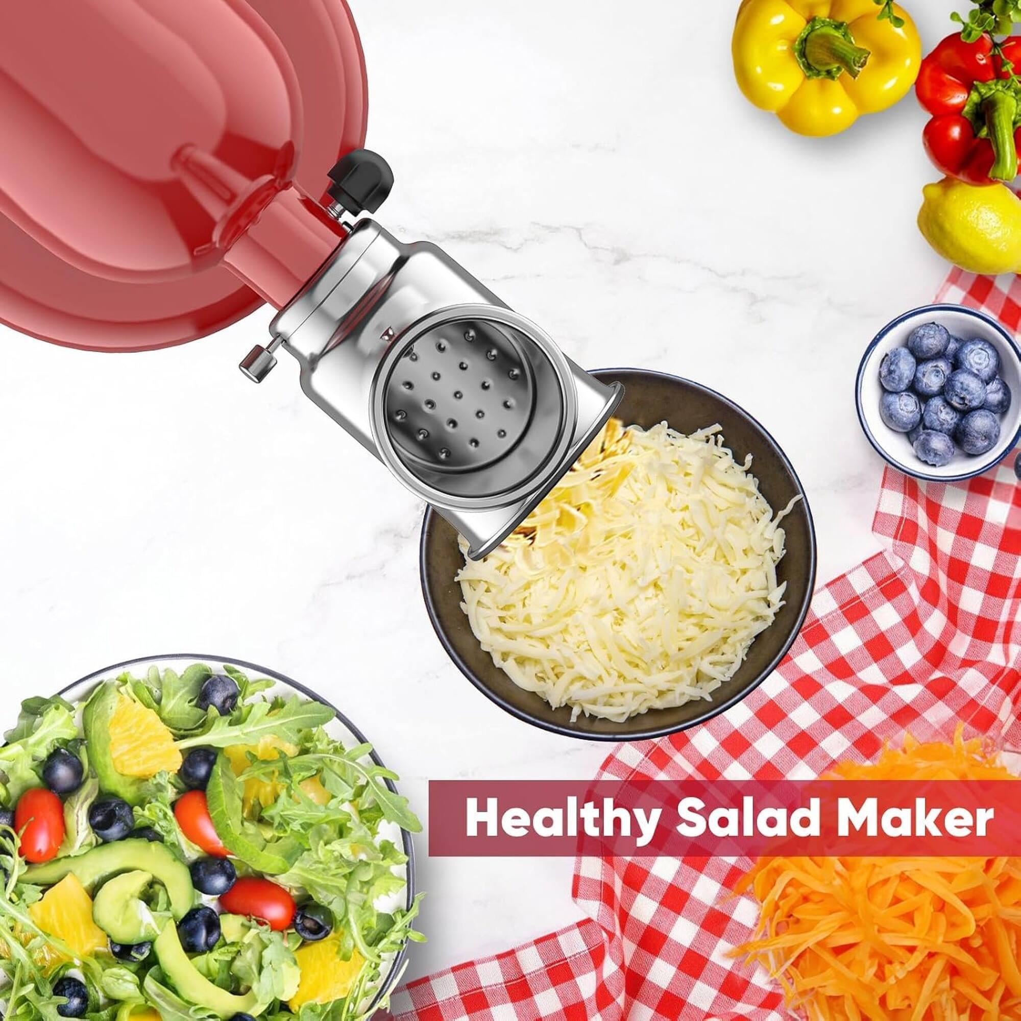 Gvode Cheese Grater & Slicer Shredder Attachment, Compatible with