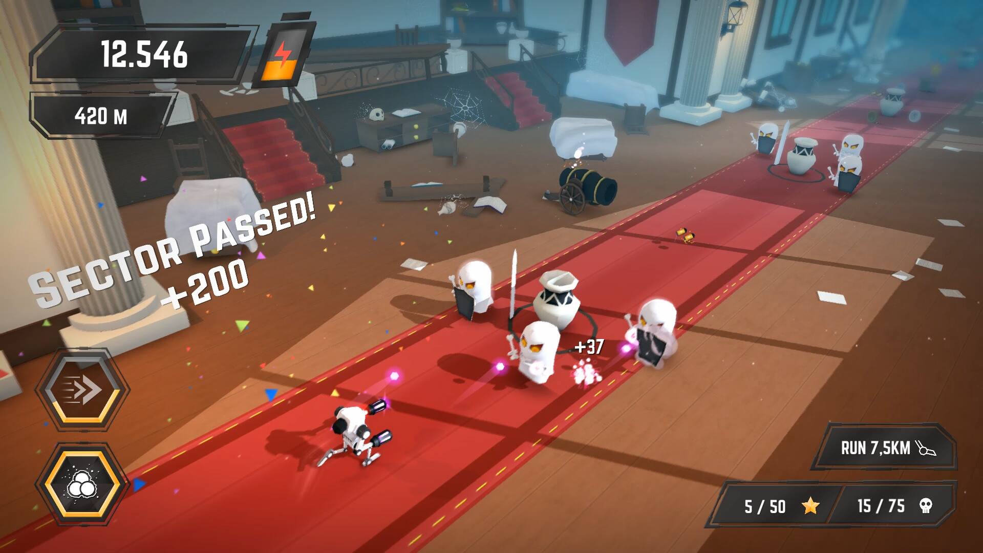 12.546  
420 M  

SECTOR PASSED!  
+200  

RUN 7.5KM  

5 / 50  
15 / 75  

+37