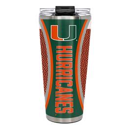 Great American Products - Miami Hurricanes 32oz. Big Slim Game Ball Travel Tumbler - Brown