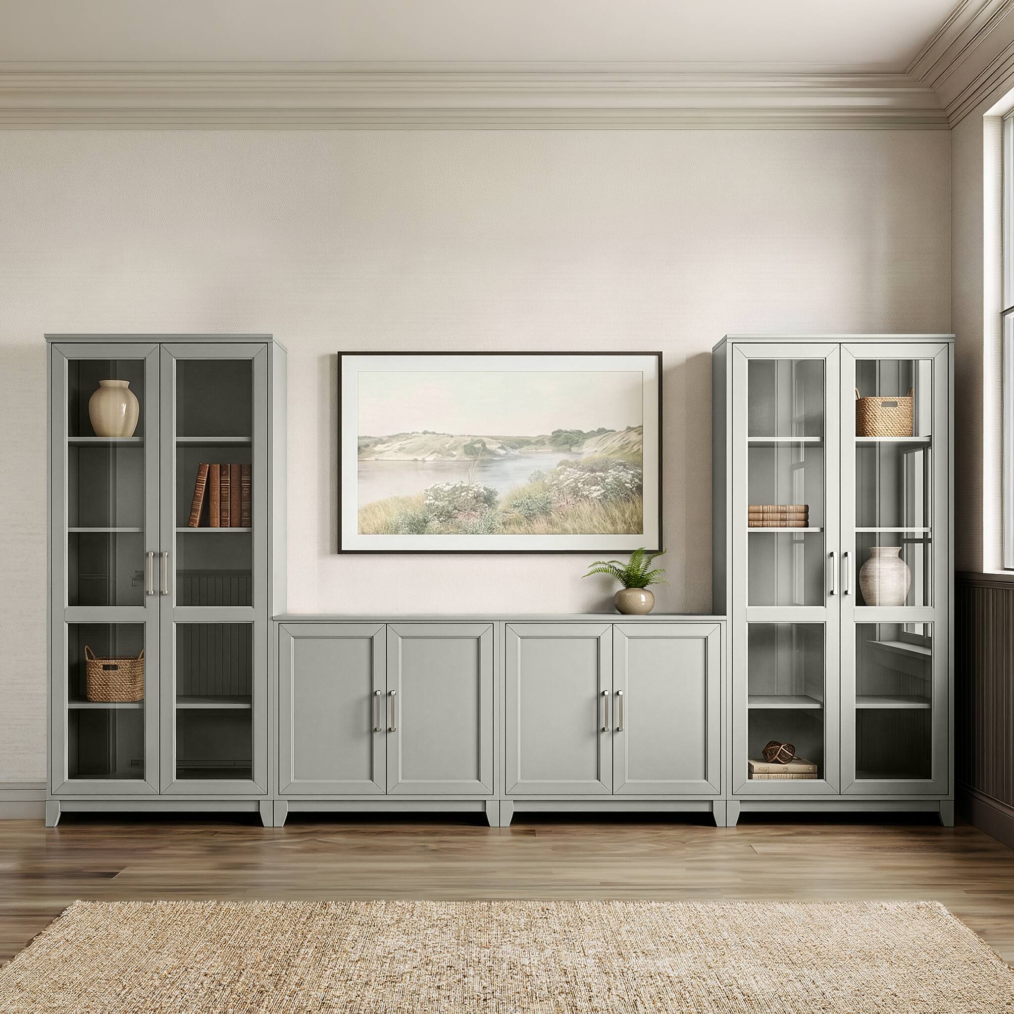 Bedford Gray/Brushed Stainless Steel Hardware