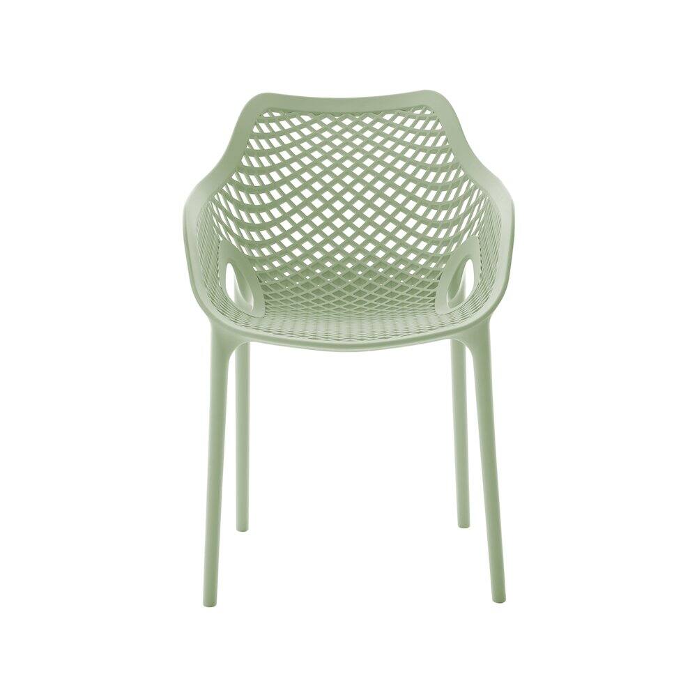 Back. Meridian Furniture - Mykonos Mint Outdoor Patio Dining Chair, Set of 4 - Mint.