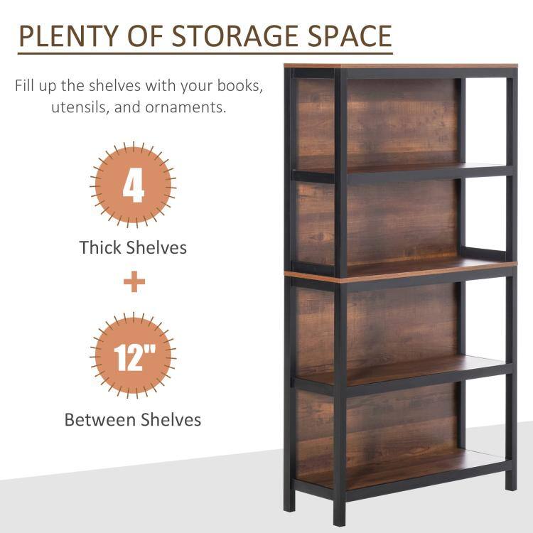 PLANTY OF STORAGE SPACE

Fill up the shelves with your books, utensils, and ornaments.

4
Thick Shelves +
12"
Between Shelves