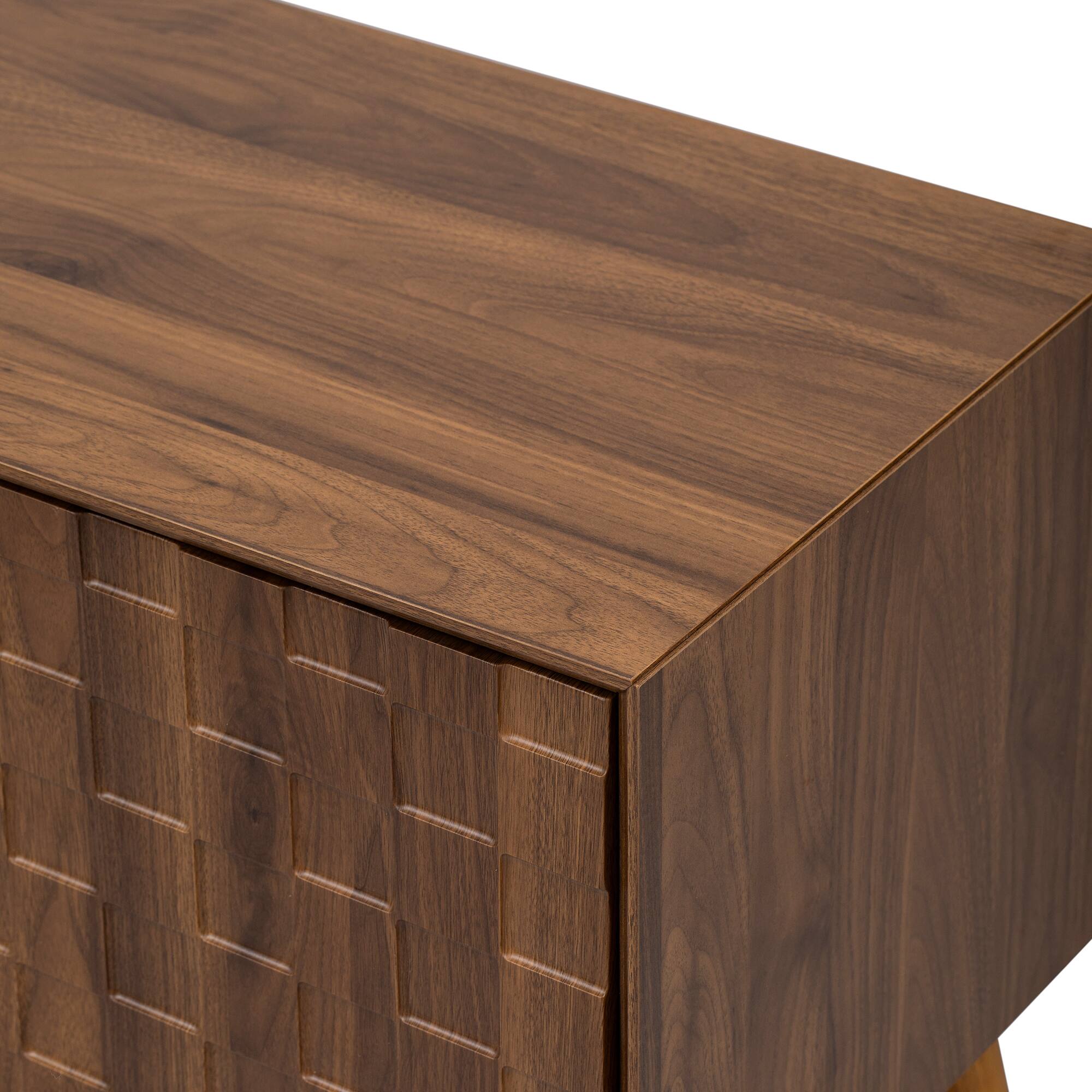 Alt View 5. Spaco - Spaco 70" Mid Century Modern TV Stand, Media Console Table for 80 Inch TVs, 5 Solid Wood Legs, for Living Room - Walnut.