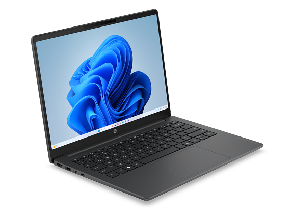 Front. HP - HP OmniBook 3 Laptop Computer 14" 2K AMD Ryzen 5 8 GB memory;512 GB SSD  Windows - Mica Silver.
