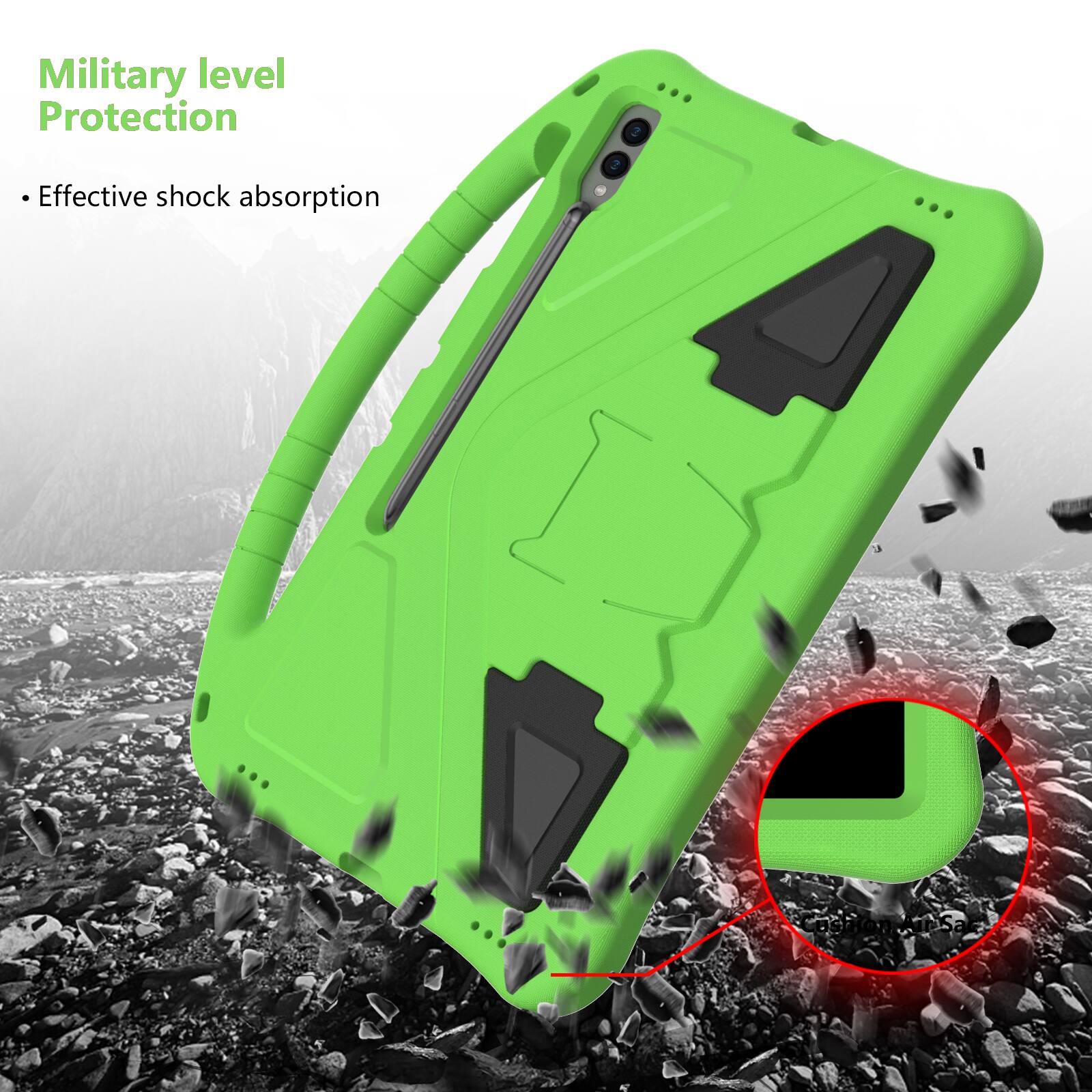 Military level Protection  
- Effective shock absorption