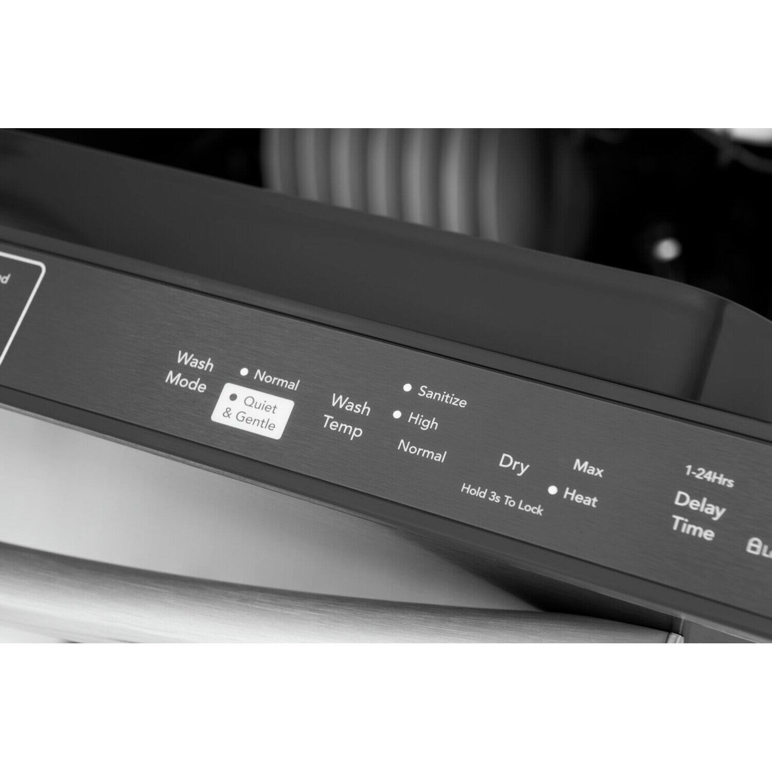 Wash Mode: Normal, Quiet & Gentle  
Wash Temp: High, Normal  
Dry: Max, Heat  
Delay Time: 1-24Hrs  
Hold 3s To Lock