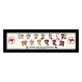 Sporticulture - Tampa Bay Buccaneers 8" x 26" Framed Art Uniform Heritage Print - Multicolor