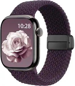 Core Tech - Braided Stretchy Magnetic Watch Band for Apple Watch 38/40/41/42mm - Cherry Red