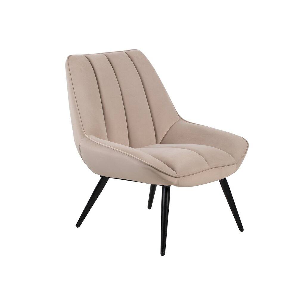 Front. New Classic Furniture - Astrid Metal and Fabric Accent Chair in Taupe - Beige.