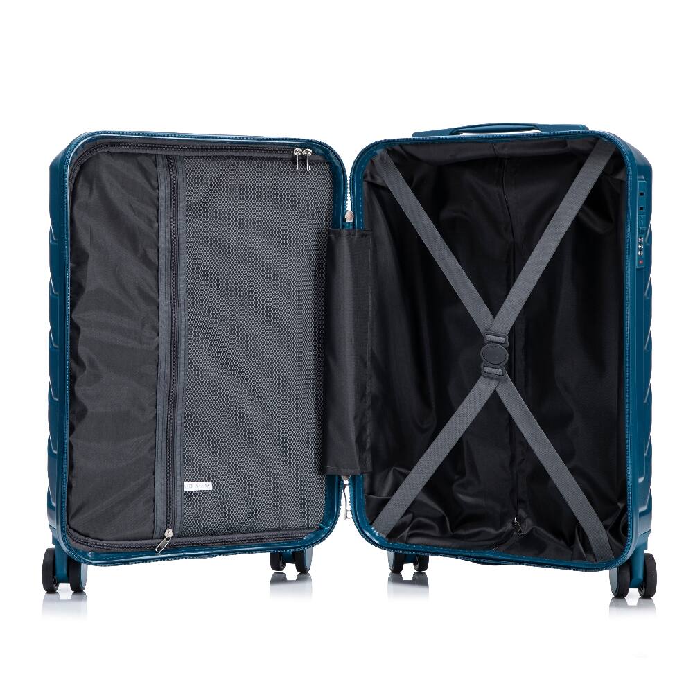 Alt View 9. Ropilly - Ropilly 2 Piece Luggage Set Hard Shell Suitcase with Cosmetic Case 20 Inch Dark Blue - Dark Blue.
