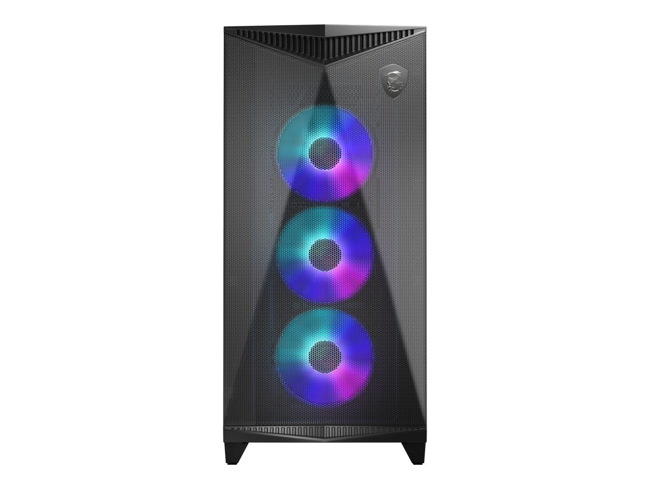 Alt View 10. MSI - MSI MPG GUNGNIR 300R AIRFLOW, 2xUSB 3.2 Gen1, 1xUSB 3.2 Gen2 Type-C, 4x120mm ARGB Fan, Tempered Glass, Black - Black.