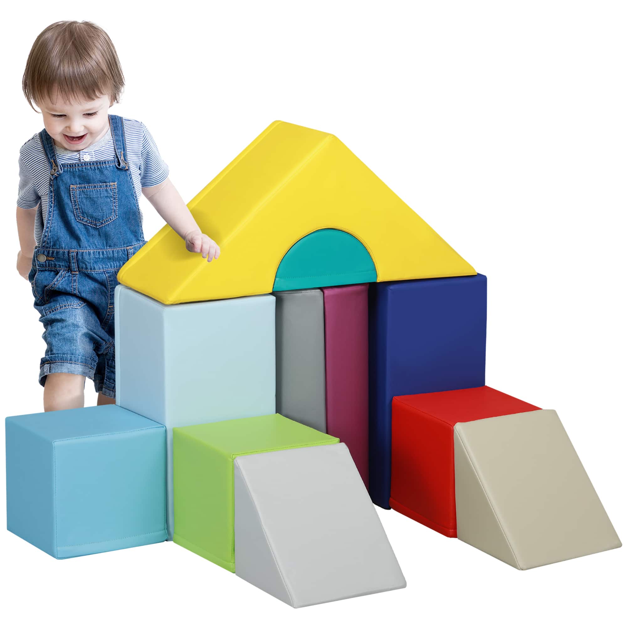 Siljoy - 11-Piece Soft Foam Climbing Blocks, Baby Play Set, Climb & Crawl Activity, for Toddlers Ages 1-3 - Multicolor price history on PriceWatchPro