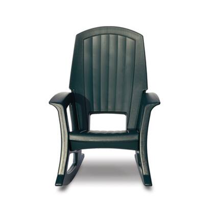 Front. Semco - Semco Plastics Rockaway Heavy Duty All-Weather Outdoor Rocking Chair, Green - Green.