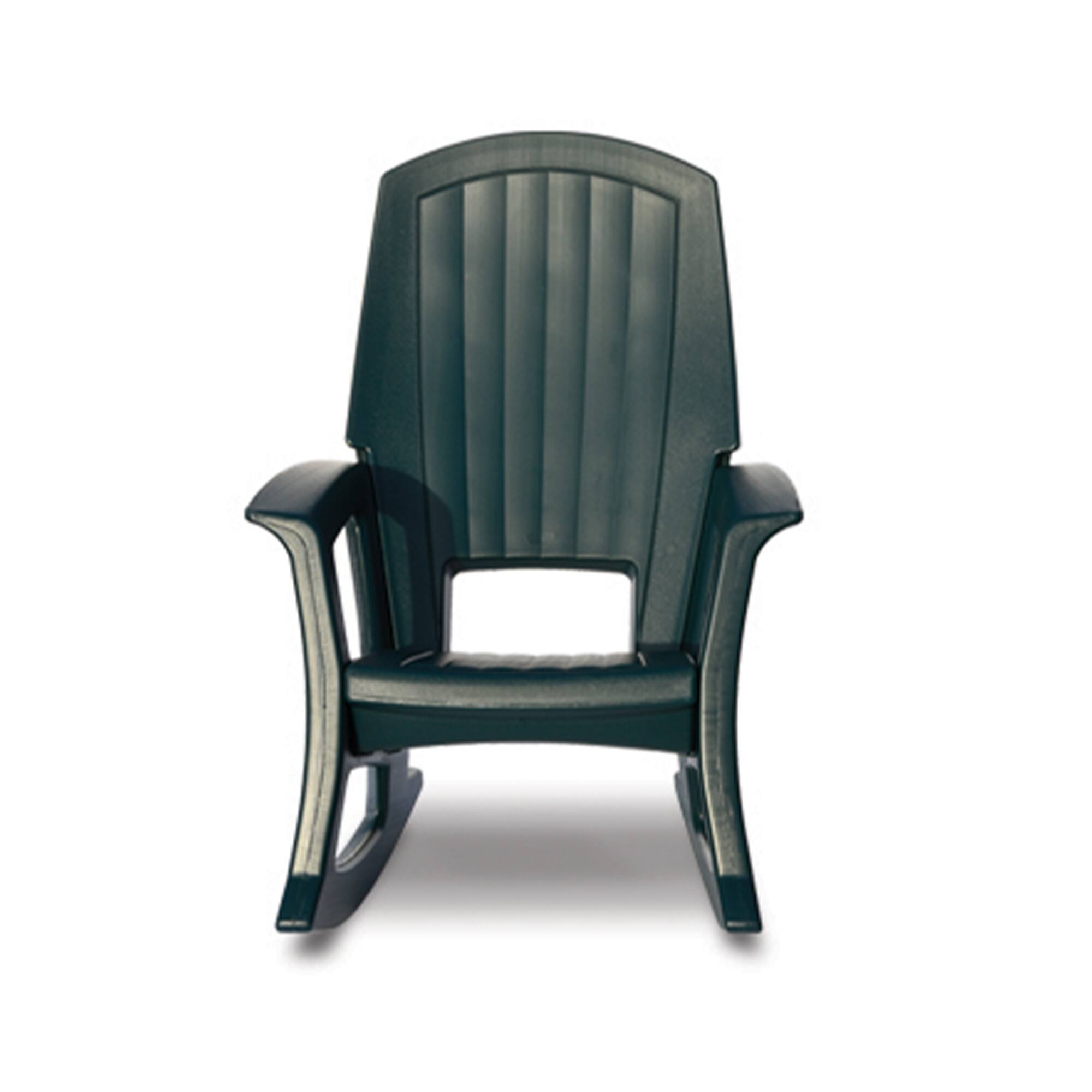 Front. Semco - Semco Plastics Rockaway Heavy Duty All-Weather Outdoor Rocking Chair, Green - Green.