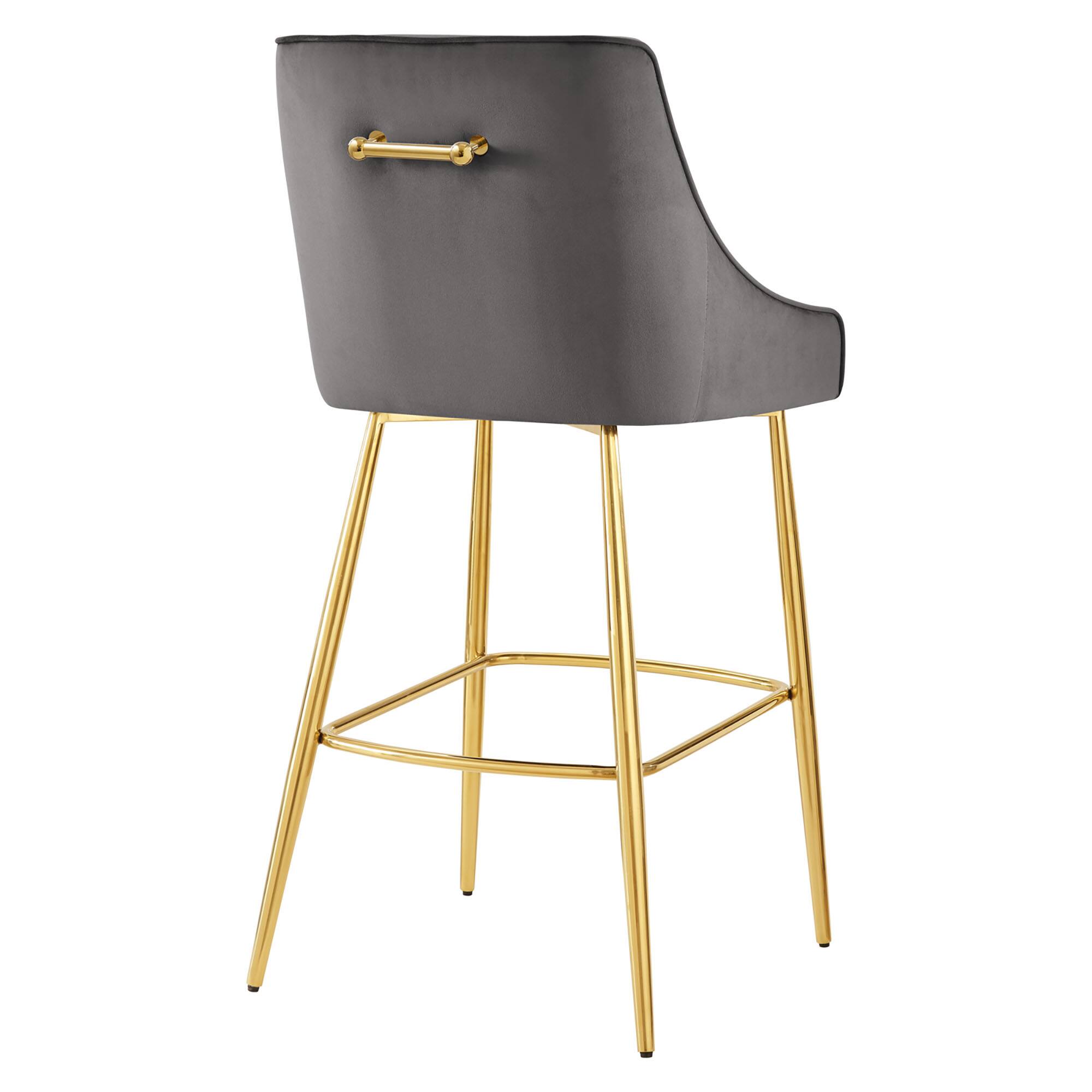 Alt View 2. Modway - Discern Performance Velvet Bar Stool by Modway - Gray.