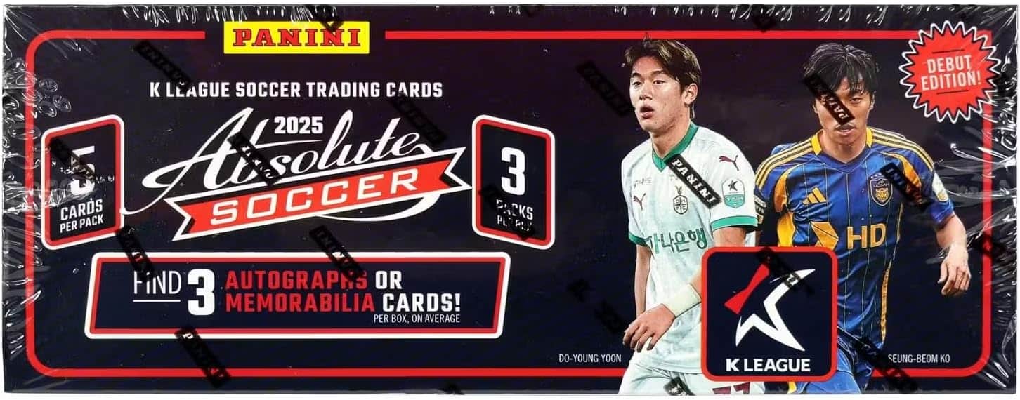 Panini - 2025 Absolute K League Soccer Hobby Trading Card Box (3 Autograph or Memorabilia Cards Per Box) price history on PriceWatchPro