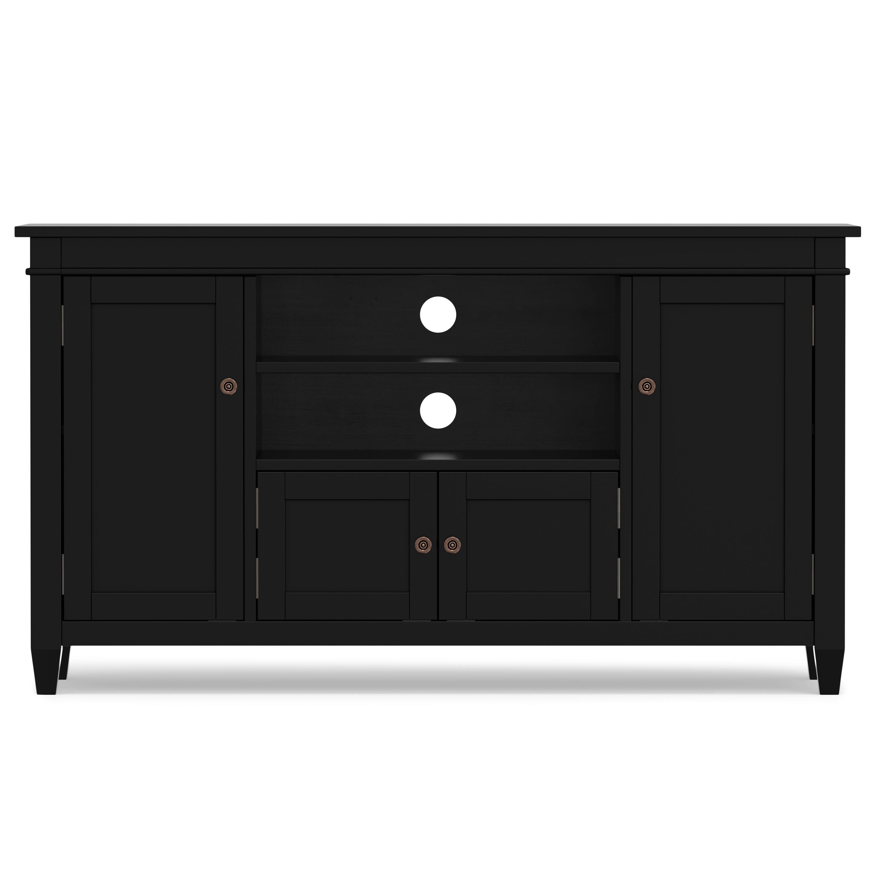 Left. Simpli Home - Carlton TV Media Stand - Black.