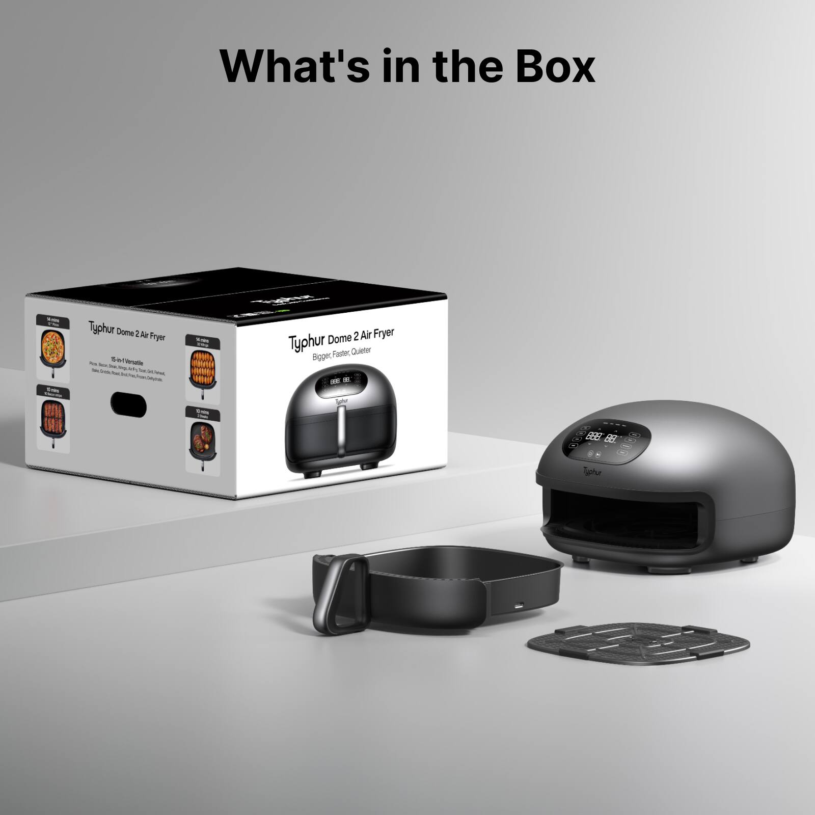 What's in the Box

Typhur Dome 2 Air Fryer

Typhur Dome 2 Air Fryer

Typhur Faster Quieter