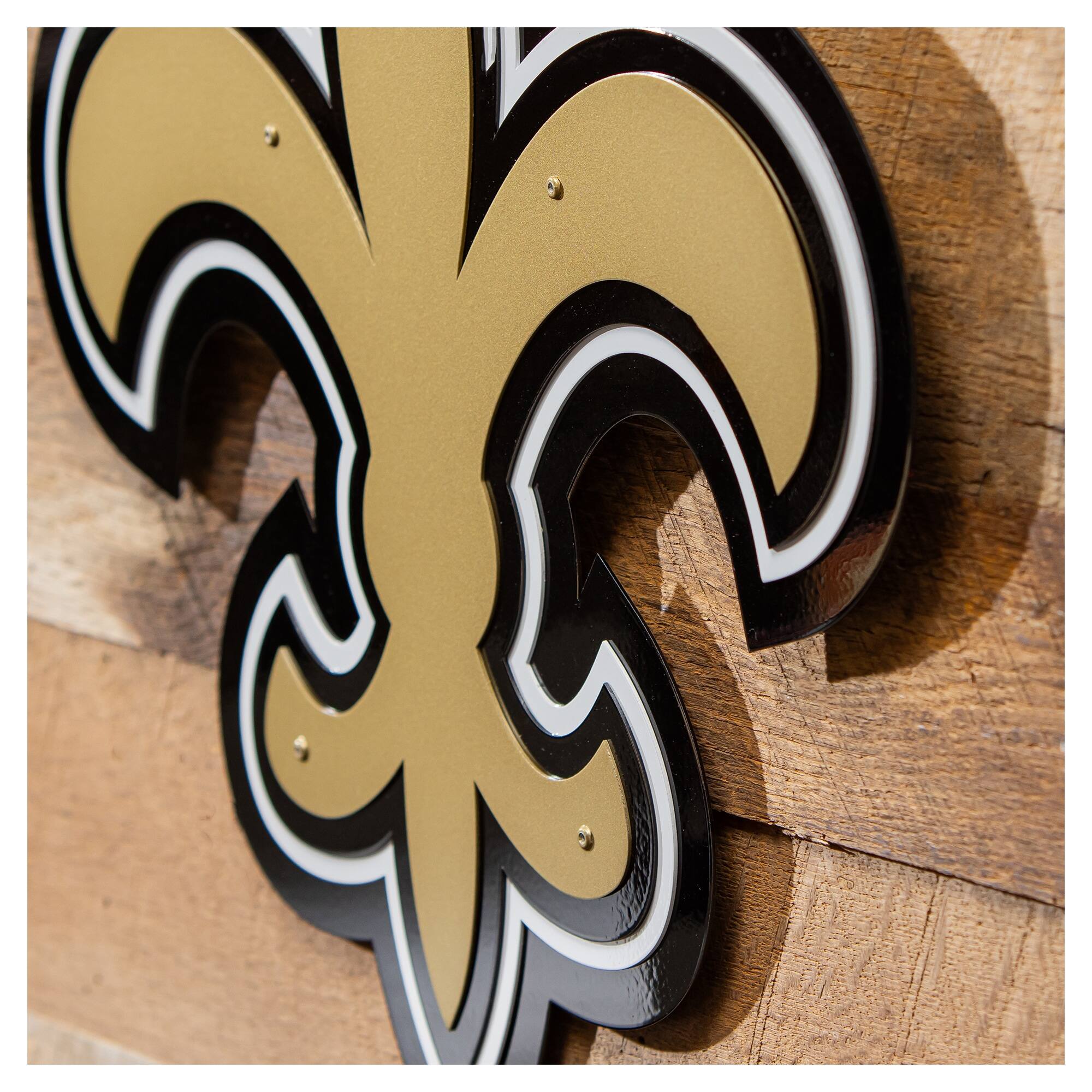 Alt View 2. Evergreen Enterprises - New Orleans Saints 23" Layered Metal Wall Art Sign - Multicolor.
