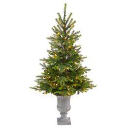 BreeBe - 56" North Carolina Spruce Xmas Tree w/100 LEDs in Urn - Multicolor