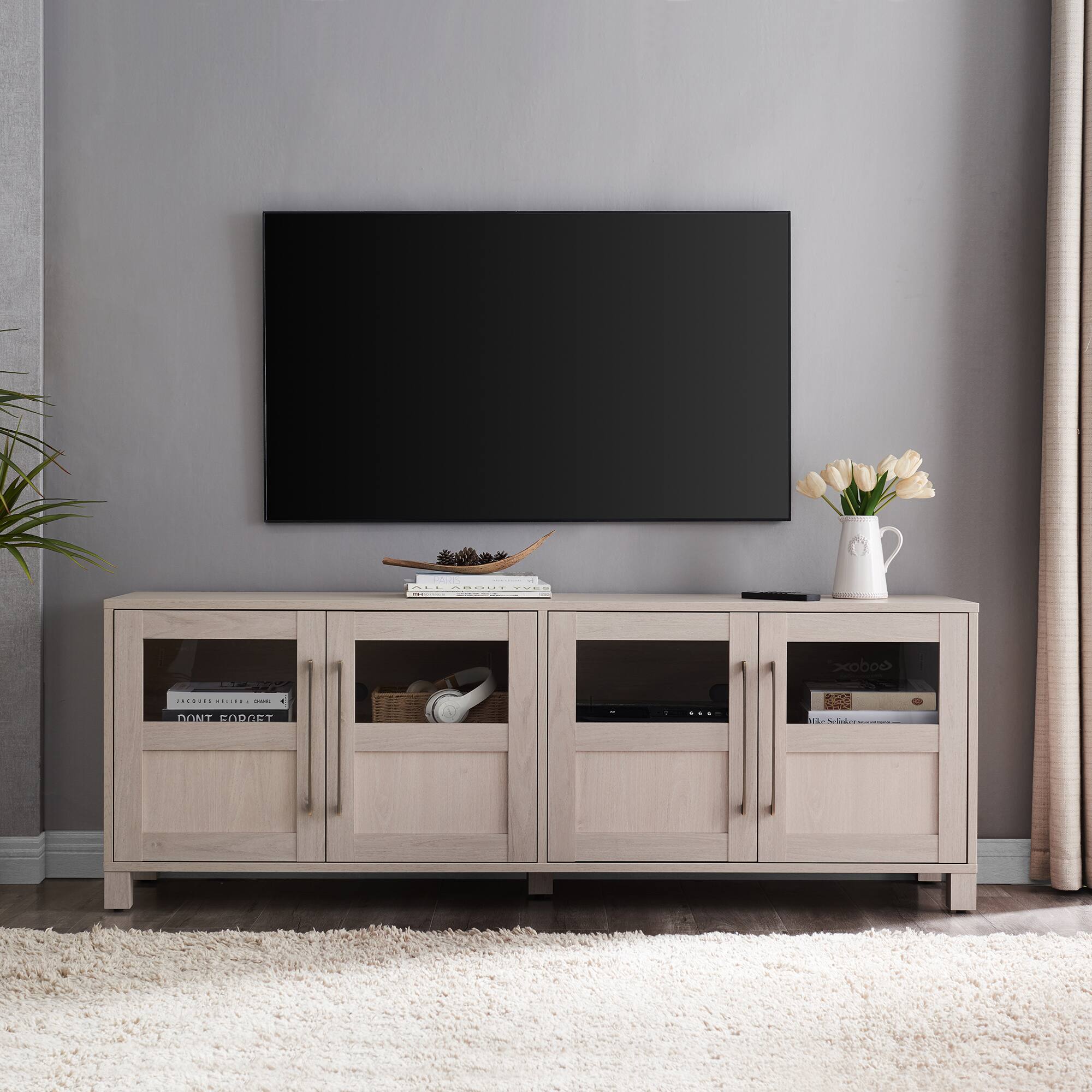 Alt View 1. Camden&Wells - Holbrook TV Stand Fits Most TVs up to 75 inches - Alder White.
