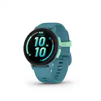 Garmin - Bounce 2 GPS Kids Smartwatch 43mm Fiber-reinforced polymer - Turquoise - (2025) - Front_Zoom