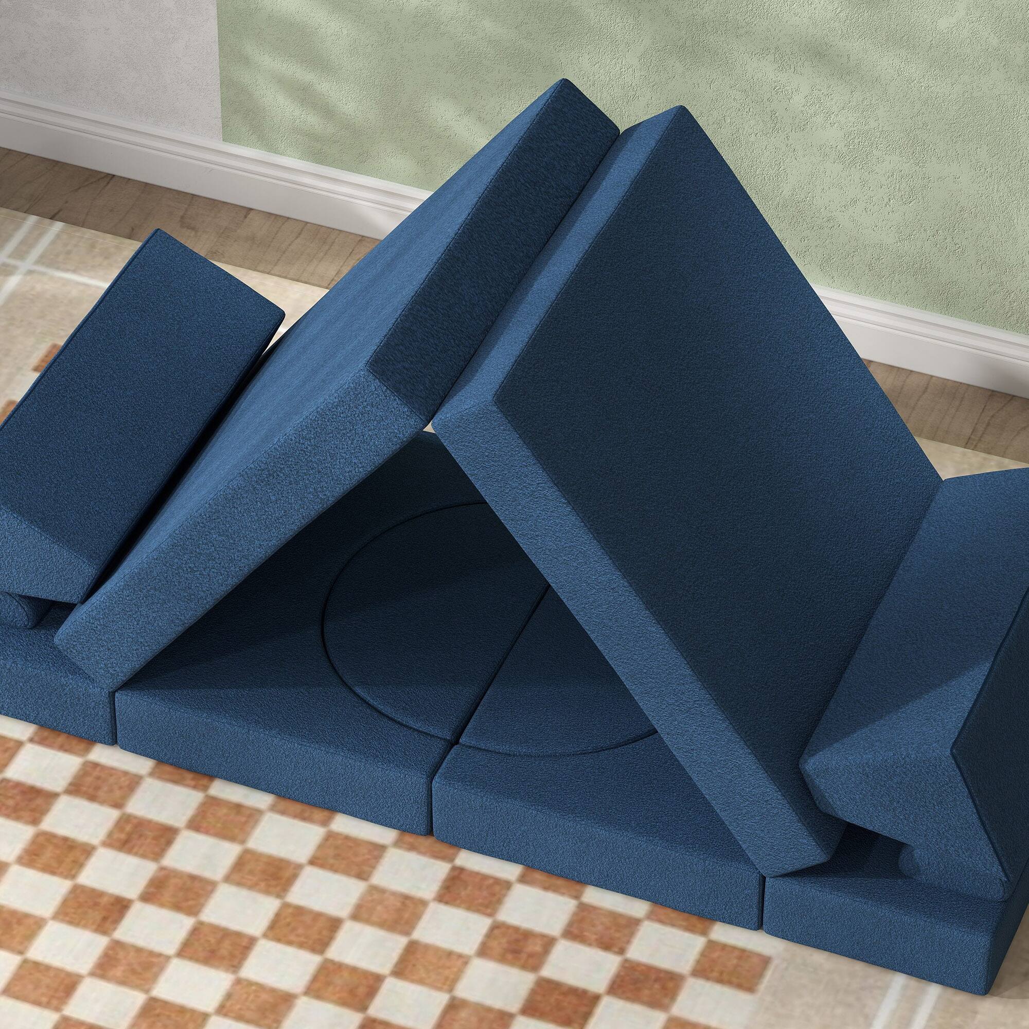 Alt View 4. Qaba - 12 Pcs Foam Climbing Blocks, Climbing Toys for Toddlers, Indoor Soft Play Equipment, Boys and Girls.