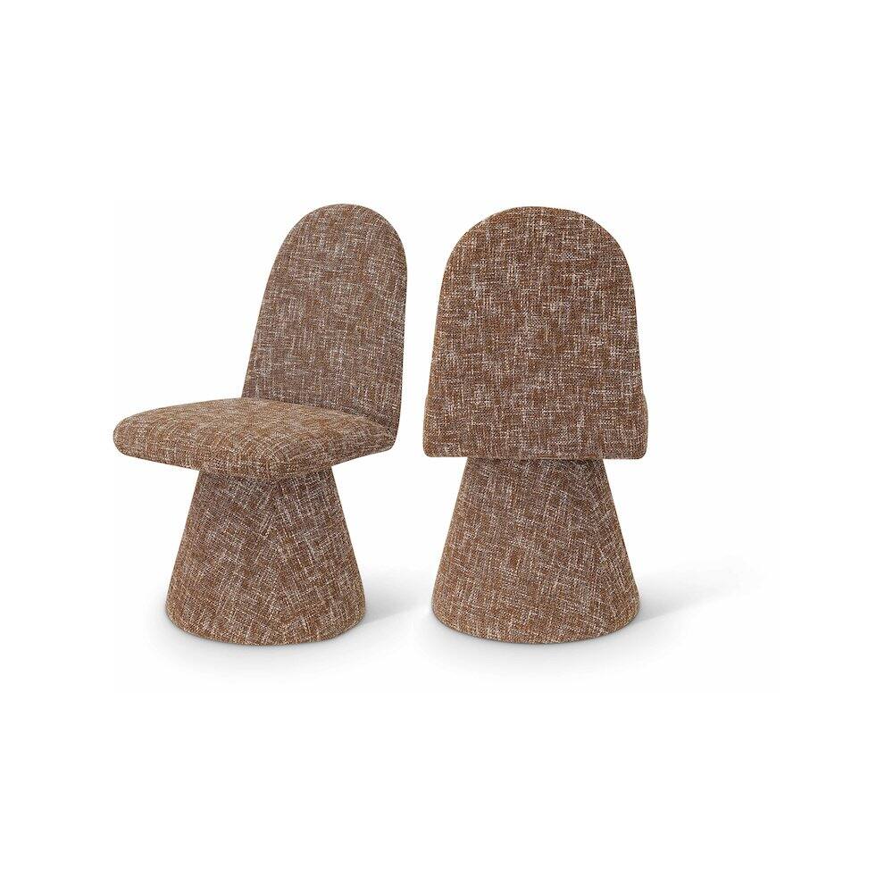 Meridian Furniture - Renuar Cognac Dining Chair, Set of 2 - Brown - Thumbnail 3