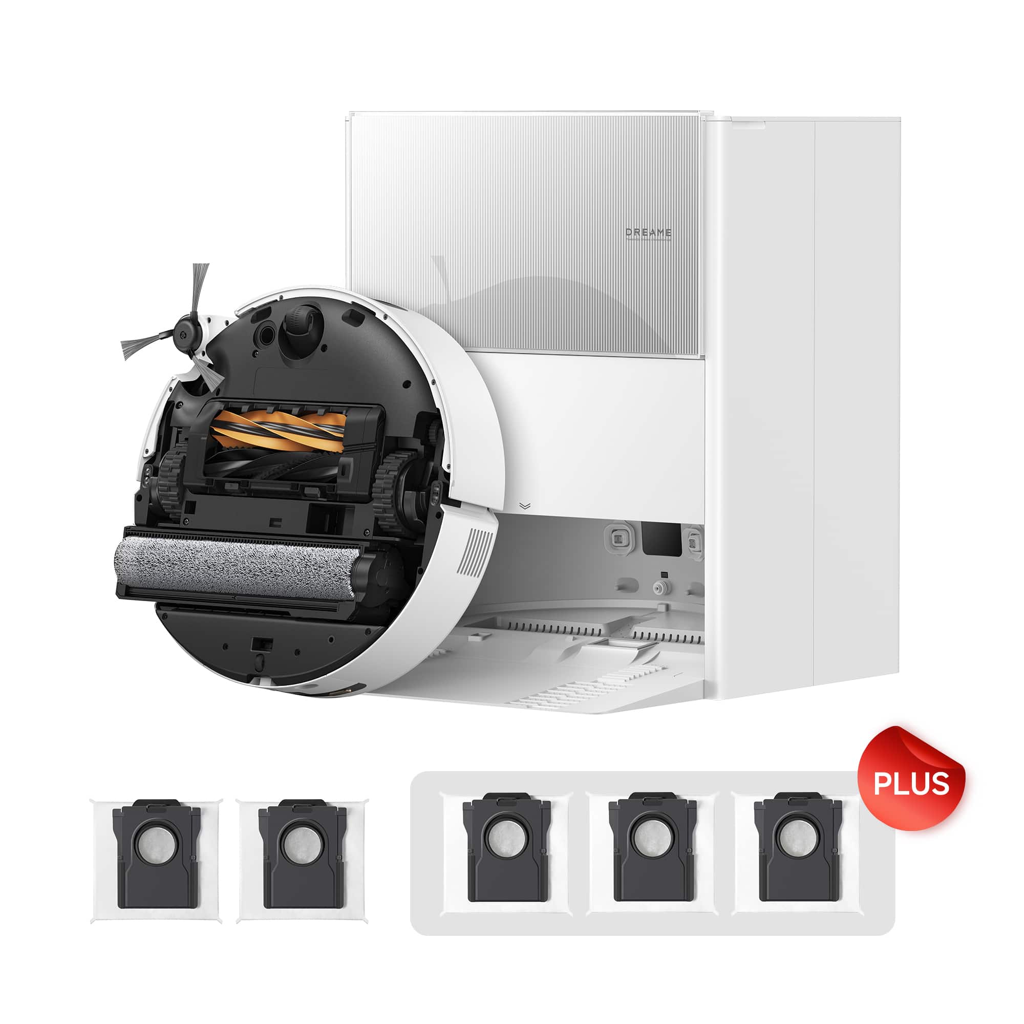 Dreame - Aqua10 Ultra Roller Kit Robot Vacuum and Mop, 30KPa, Heat-Washes & Dries, AI Camera & LiDAR Avoidance - White