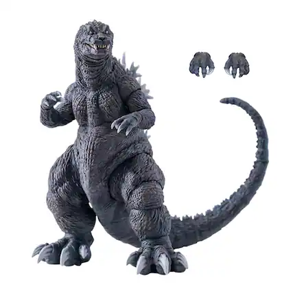Front. Hiya - Godzilla: Monsters All-Out Attack (2001) Godzilla 7-Inch Action Figure - Grey.
