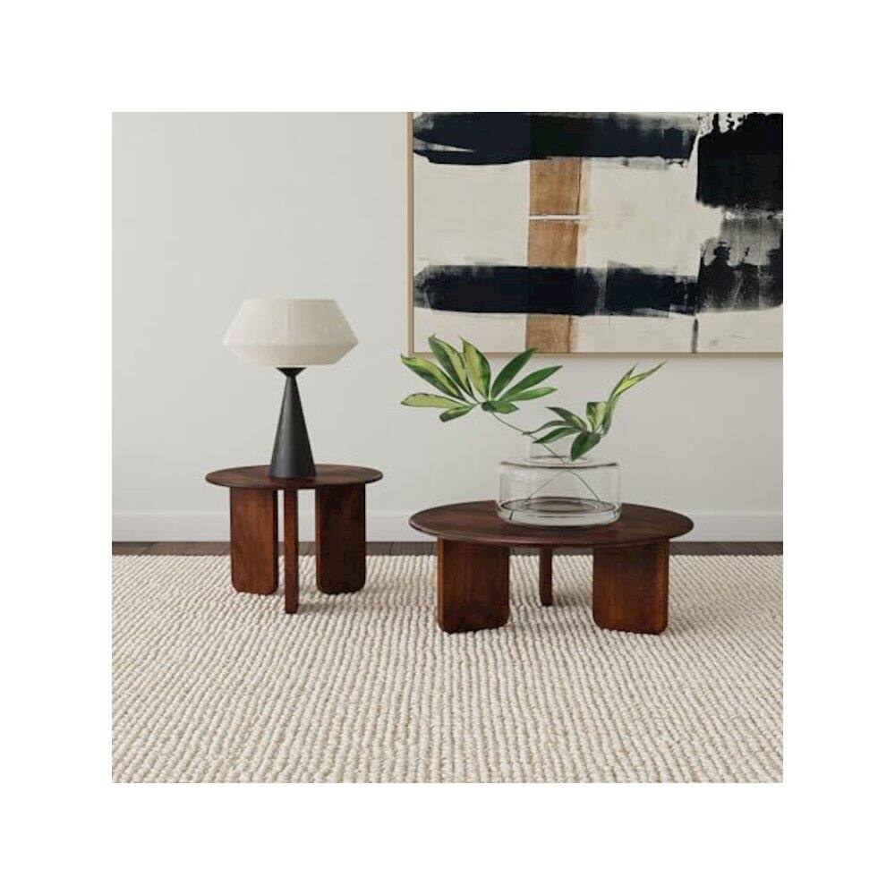 Alt View 1. Coaster Co. of America - Dale 2-piece Solid Wood Coffee and End Table Set Brown - Brown.