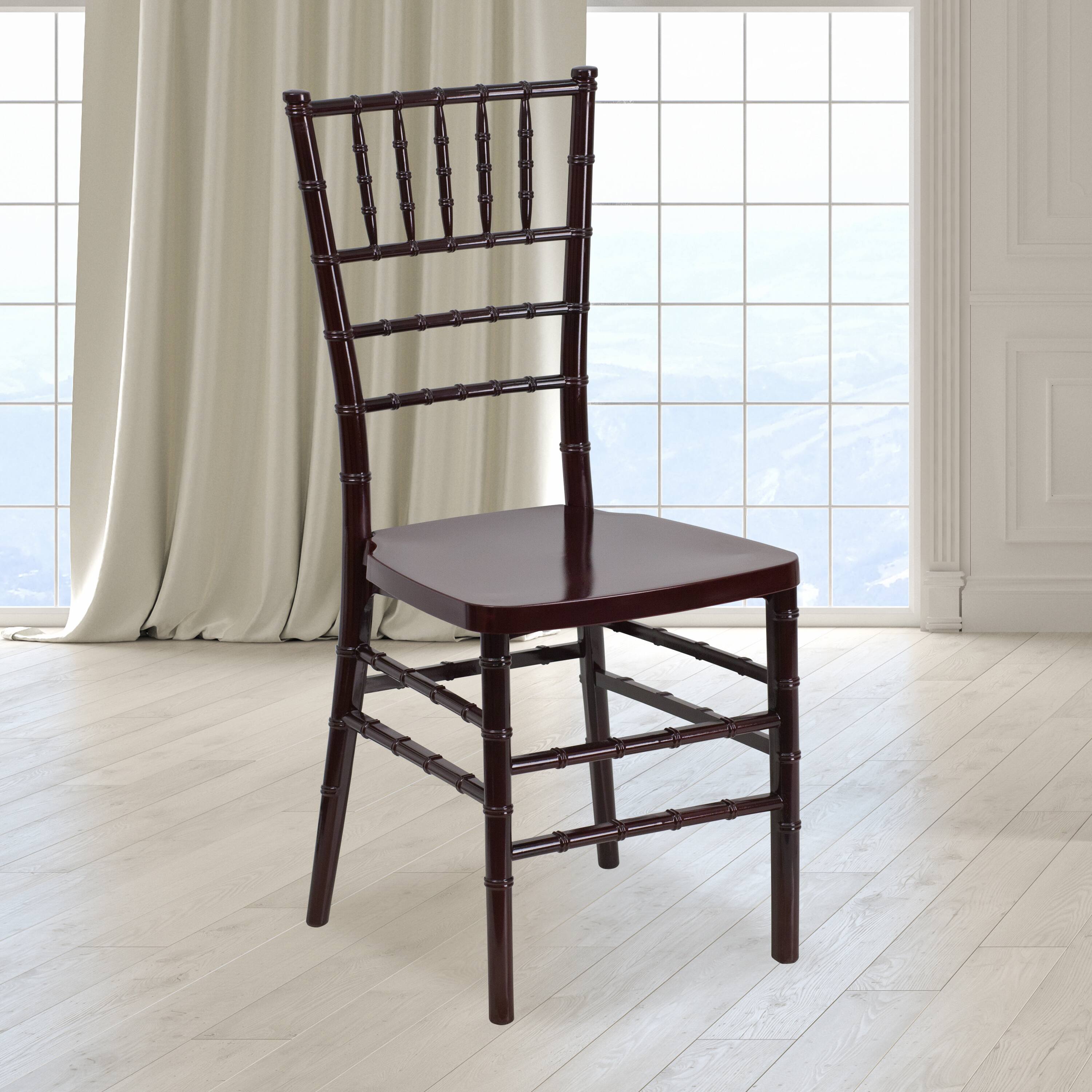 Alt View 1. Emma + Oliver - Wedding & Event Resin Stacking Chiavari Dining Chair - Mahogany.