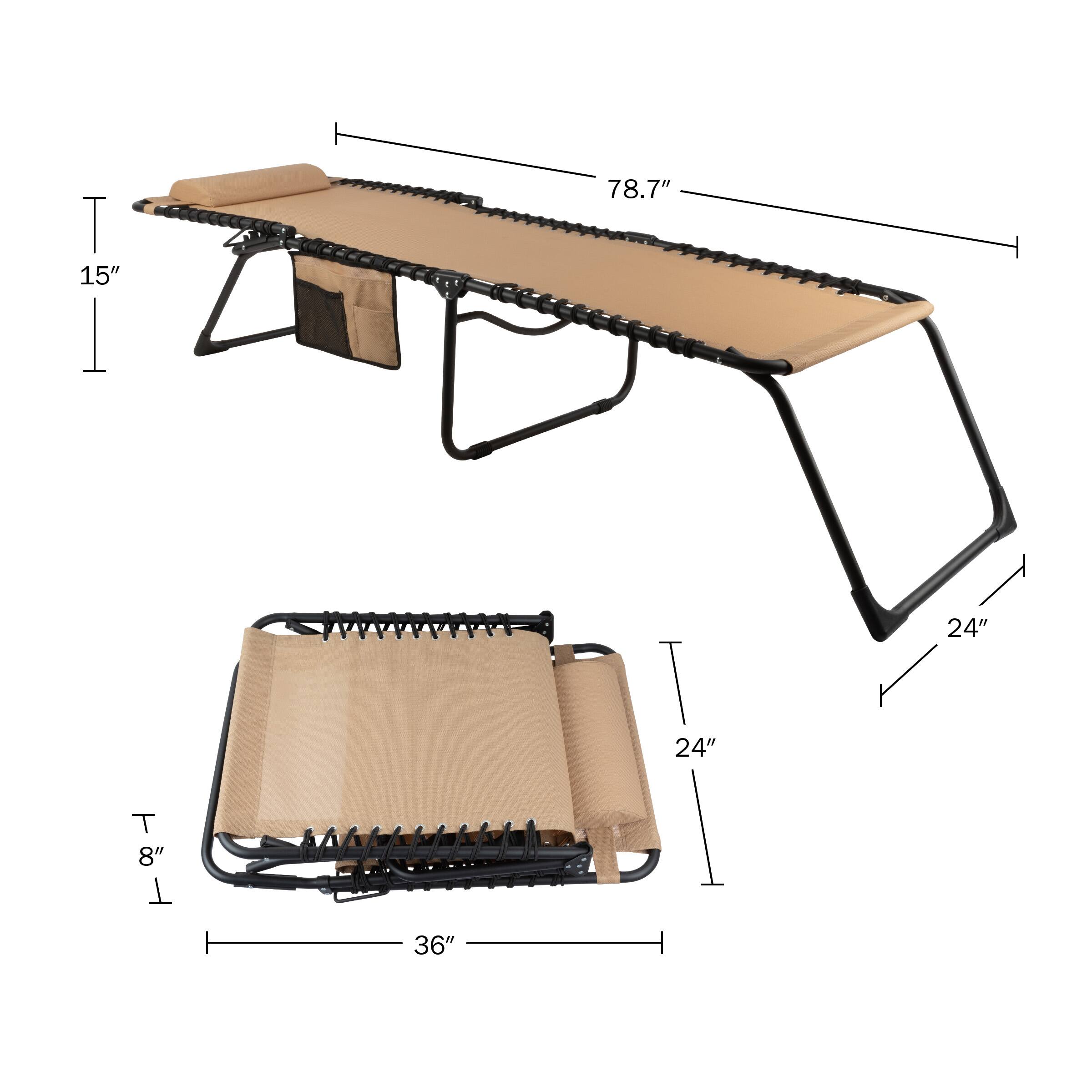 - Length: 78.7"
- Width: 36"
- Height: 15"
- Folded Height: 8"
- Folded Width: 24"
- Folded Depth: 24"