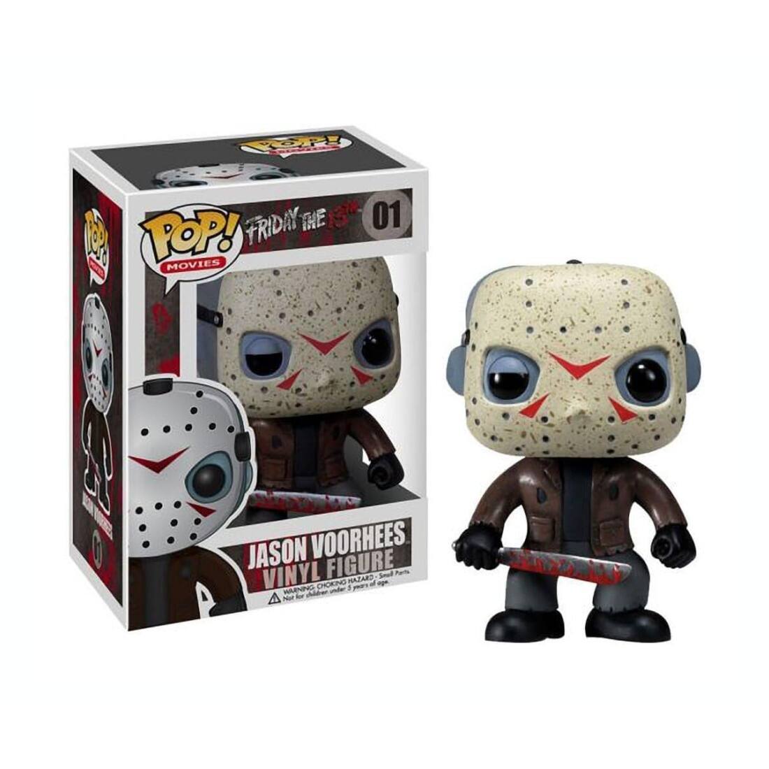 POP! MOVIES, FRIDAY THE 13TH, JASON VOORHEES VINYL FIGURE, WARNING, CHOKING HAZARD