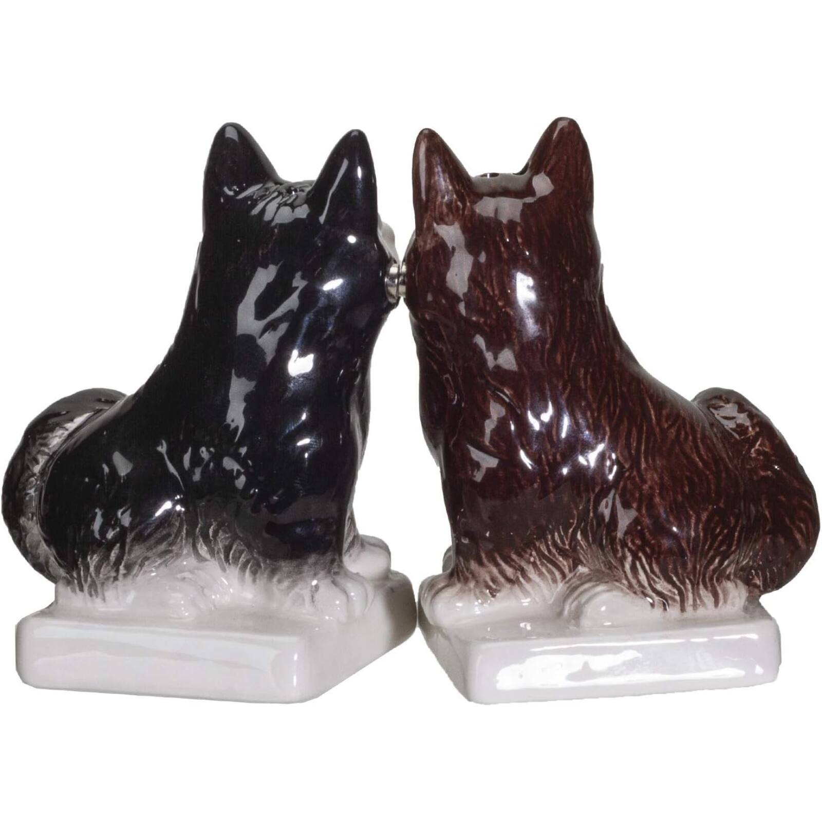 Angle. Pacific Trading - We're Not Fat Huskies Ceramic Salt and Pepper Shakers Set - Black.