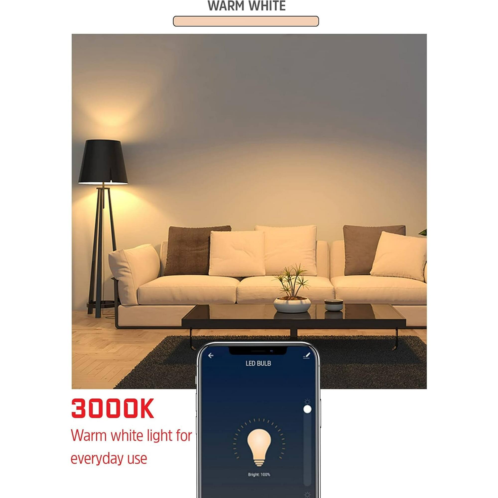 WARM WHITE LED BULB  
3000K  
Warm white light for everyday use  
Bright 100%