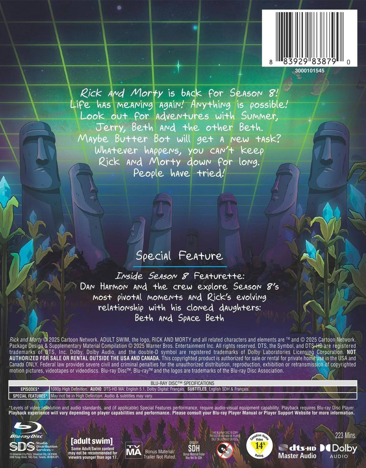 Back. Rick and Morty: Season 8   - BLU-RAY.