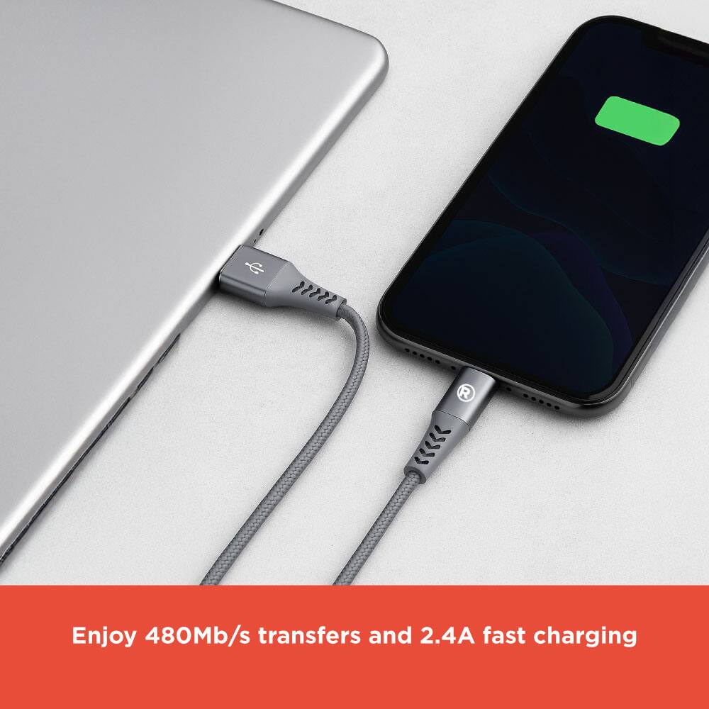 Enjoy 480Mb/s transfers and 2.4A fast charging