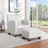 Alt View 14. OSP Home Furnishings - Aiden Chair & Ottoman Faux Leather - Cream.