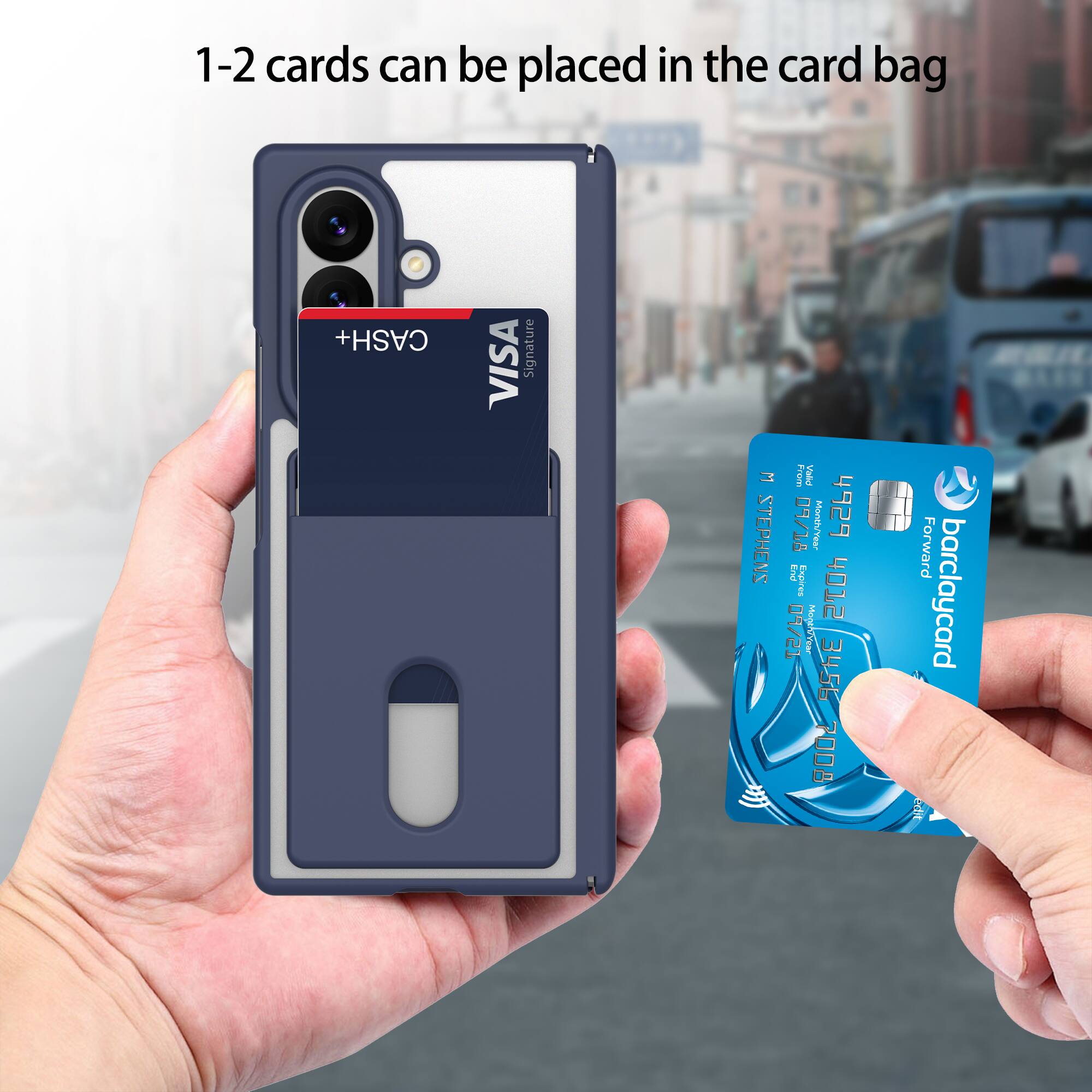 1-2 cards can be placed in the card bag

CASH+ Signature VISA W From Valid STEPHENS 09/18 Month/Year 4929 End Expires 09/21 Month/Year 4012 L 7008 3456

Forward barclaycard edit